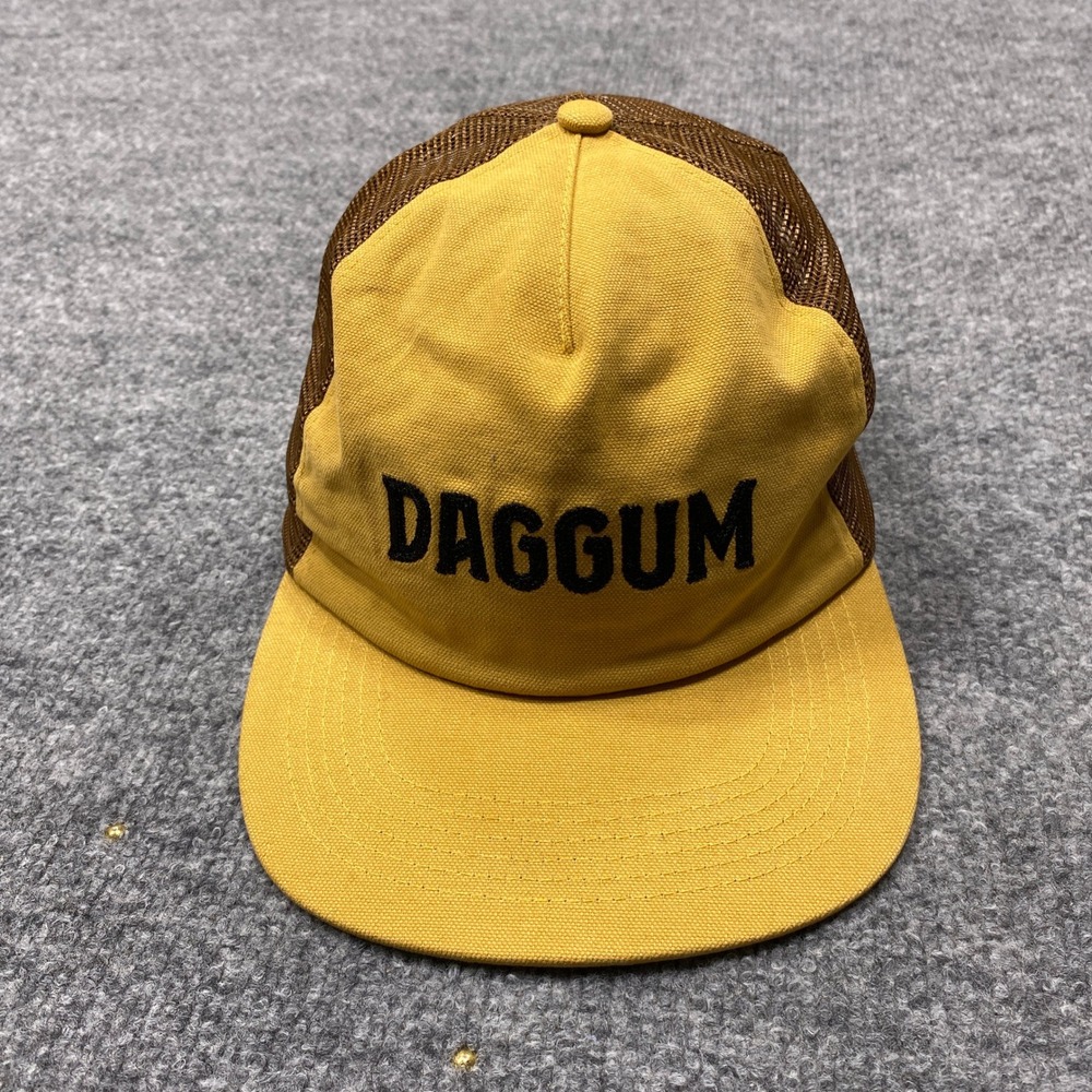 Sendero Provisions Co. Hat Mens OSFM Yellow Brown Daggum Trucker Snapback Cap